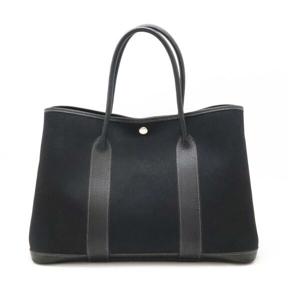Hermes Garden Party PM Toile Officier Leather Tote Bag - Picture 1 of 6